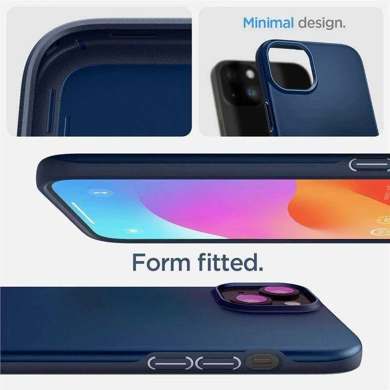 Spigen Thin Fit dėklas skirtas Apple iPhone 15 Plus,  spalva - Navy Blue
