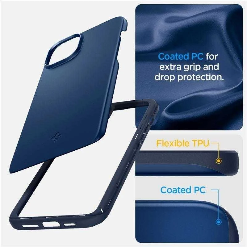 Spigen Thin Fit dėklas skirtas Apple iPhone 15 Plus,  spalva - Navy Blue