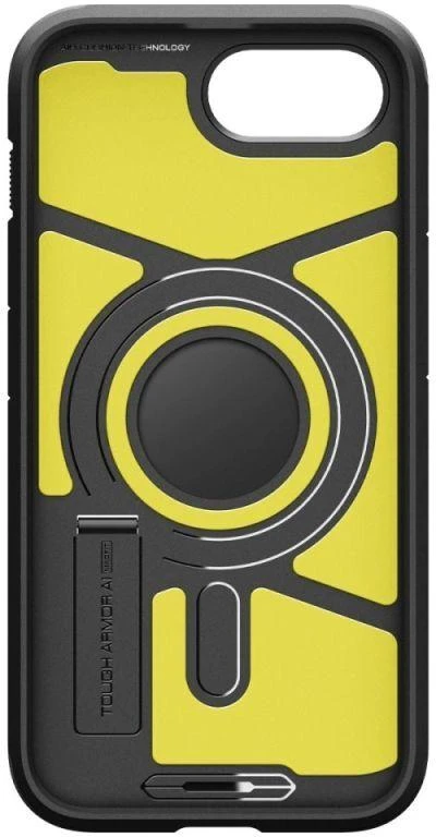 Spigen Tough Armor dėklas su MagSafe, stoveliu iPhone 16e / 17e - Juodas