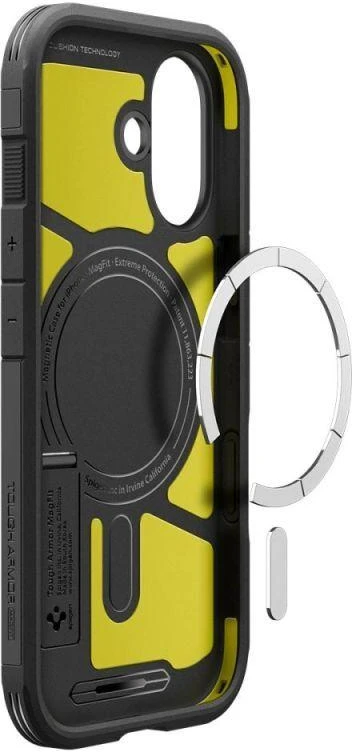 Spigen Tough Armor „T“ MagSafe dėklas skirtas iPhone 17 – juodos spalvos
