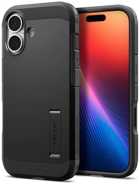 Spigen Tough Armor „T“ MagSafe dėklas skirtas iPhone 17 – juodos spalvos