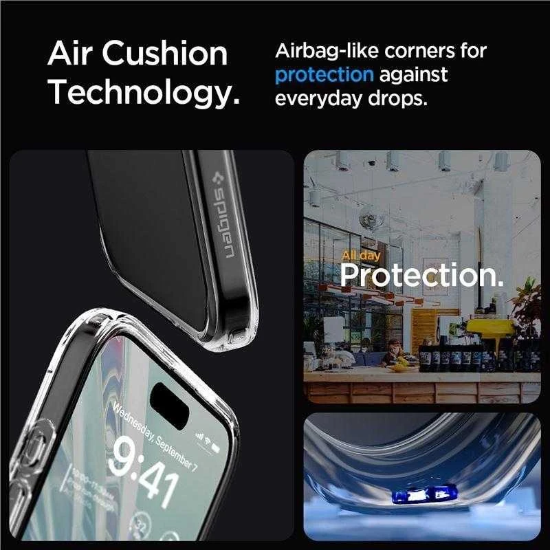 Spigen Ultra Hybrid Matte dėklas skirtas Apple iPhone 15 Pro, spalva - Frost Clear