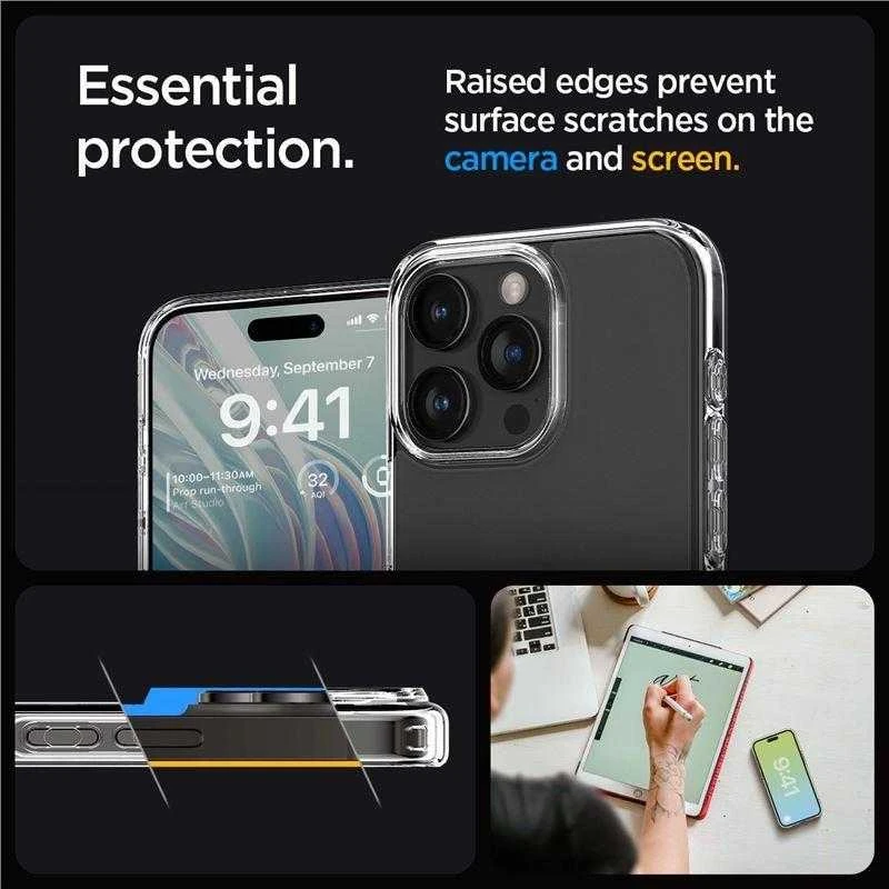 Spigen Ultra Hybrid Matte dėklas skirtas Apple iPhone 15 Pro, spalva - Frost Clear