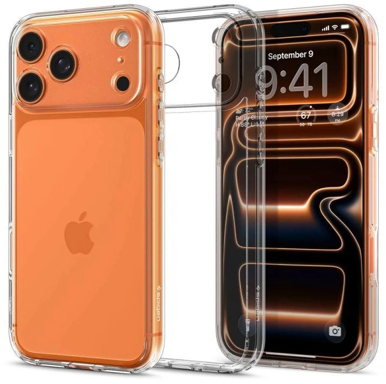Dėklas „Spigen Ultra Hybrid“, krištolo skaidrumo – „iPhone 17 Pro Max“