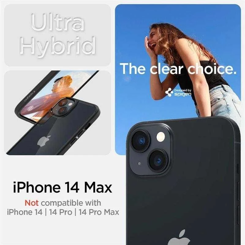 Spigen Ultra Hybrid dėklas skirtas Apple iPhone 14 Plus, spalva - Matte Black