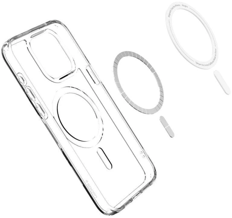 Ausinės Spigen Ultra Hybrid Mag dėklas su MagSafe, skirtas iPhone 15 Pro - Baltas