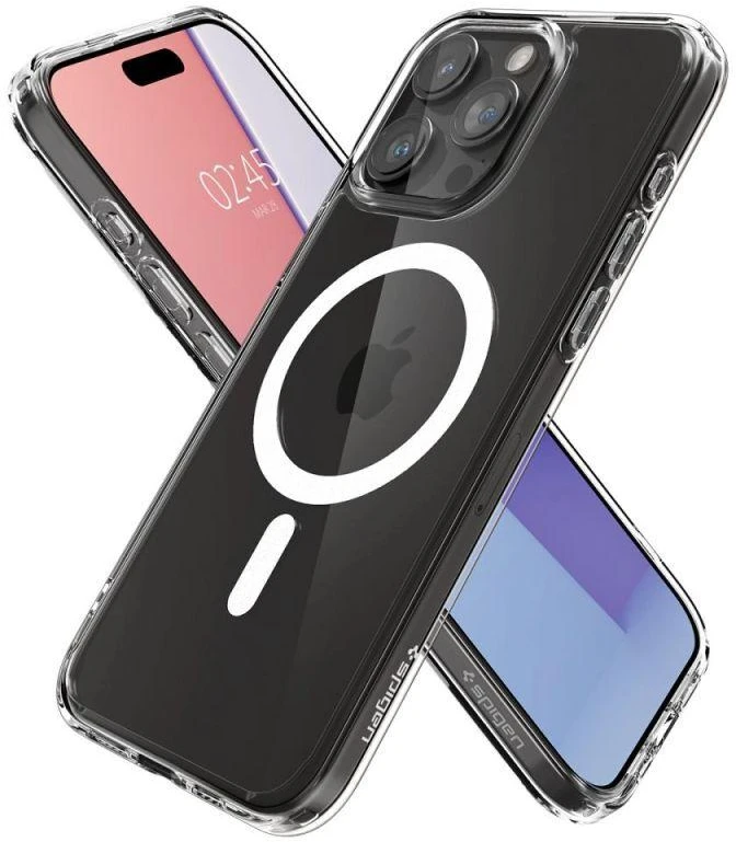 Ausinės Spigen Ultra Hybrid Mag dėklas su MagSafe, skirtas iPhone 15 Pro - Baltas