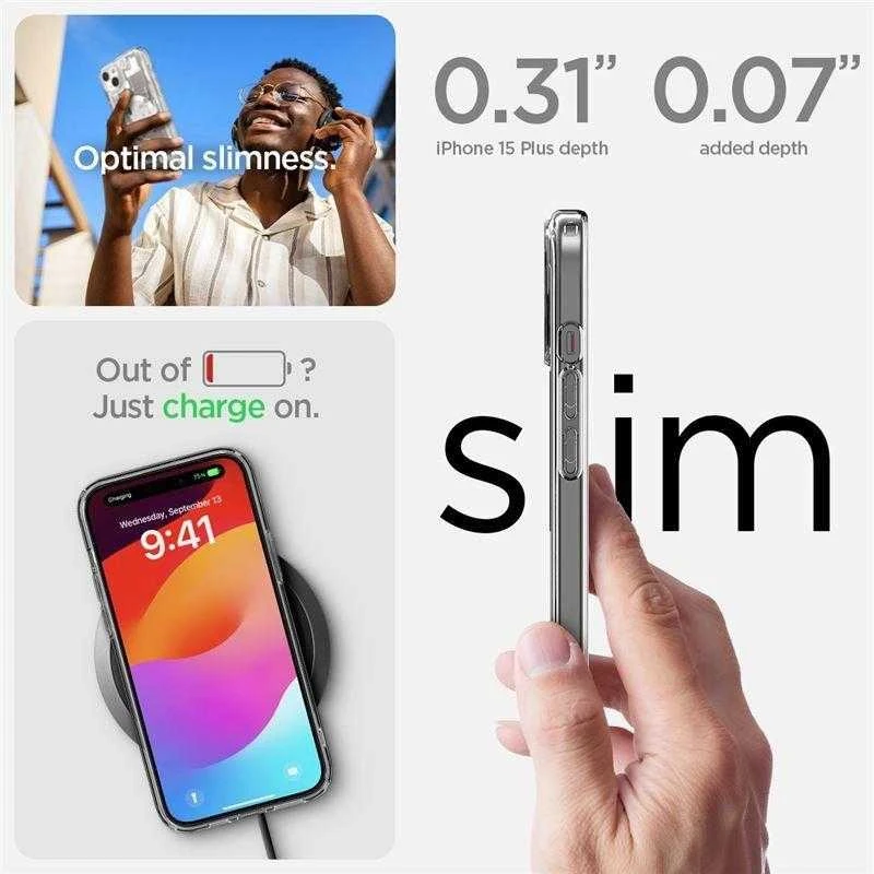 Spigen Ultra Hybrid Zero One (MagFit) dėklas skirtas Apple iPhone 15 Plus, spalva - Zero One White