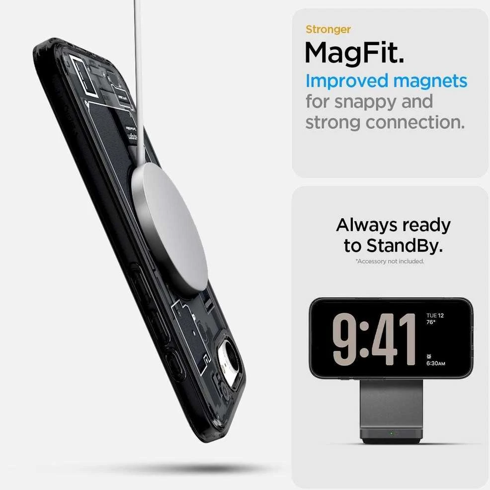 „Spigen Ultra Hybrid MagSafe“ dėklas, skirtas „iPhone 16e / 17e Zero One“ - Juodas