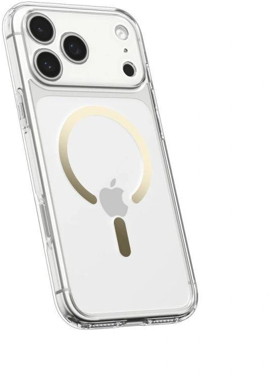„Spigen Ultra Hybrid MagSafe“, skaidrus auksinis dėklas - iPhone 17 Pro Max