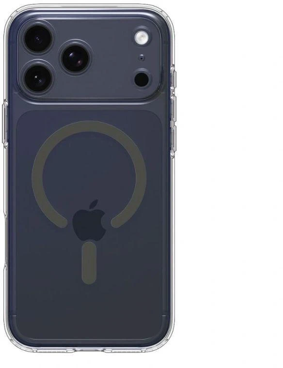 Spigen Ultra Hybrid MagSafe dėklas skirtas Apple iPhone 17 Pro – skaidrus pilkos spalvos