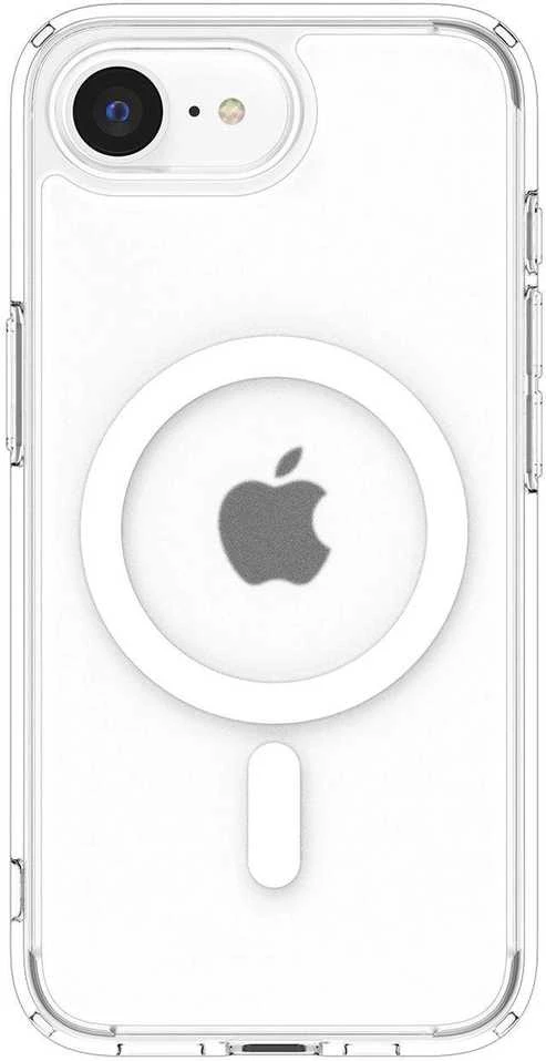 Spigen itin hibridinis „MagSafe“ dėklas, skirtas „iPhone 16e“ / „17e“ – baltas, permatomas