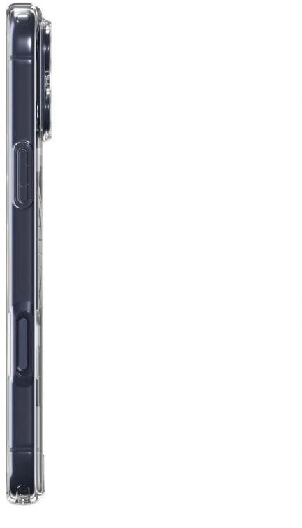 Dėklas „Spigen Ultra Hybrid MagSafe“, skaidrus grafitas – „iPhone 17 Pro Max“
