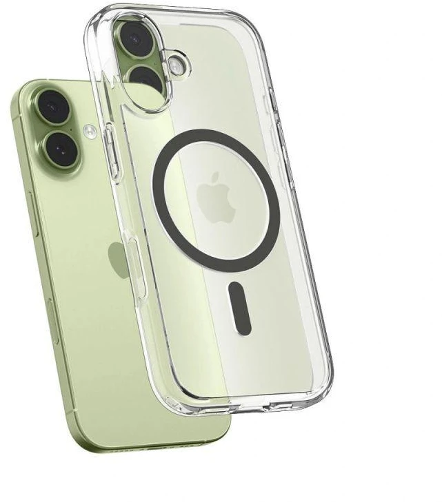 Spigen Ultra Hybrid MagSafe dėklas skirtas Apple iPhone 17 – skaidrus pilkos spalvos