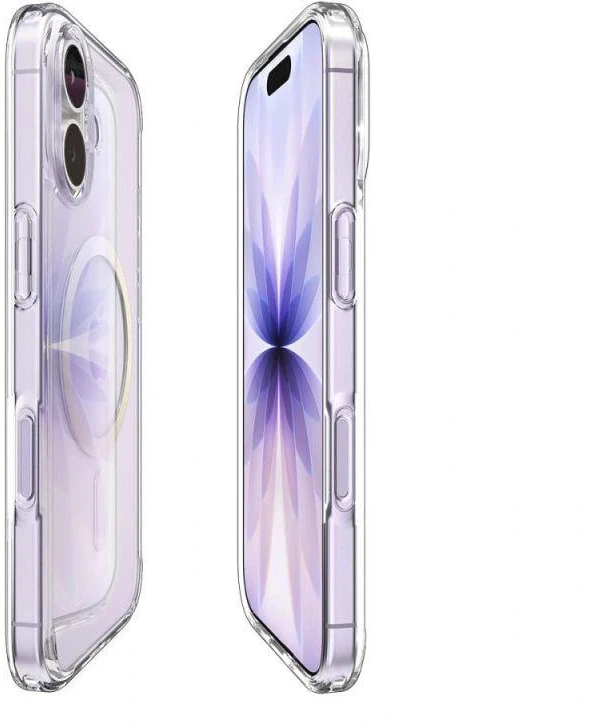 Spigen Ultra Hybrid MagSafe dėklas skirtas Apple iPhone 17 – skaidrus auksos spalvos