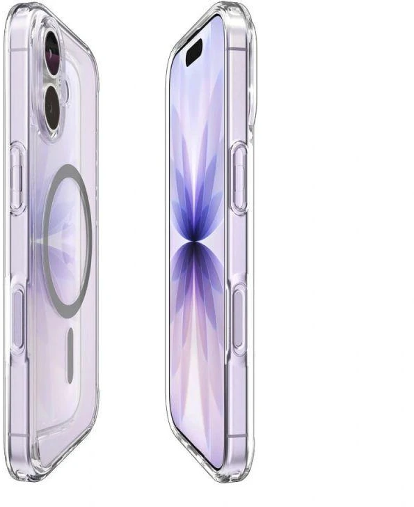 Spigen Ultra Hybrid MagSafe dėklas skirtas Apple iPhone 17 – skaidrus pilkos spalvos