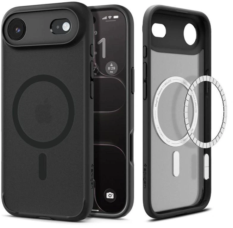 Spigen Ultra Hybrid MagSafe dėklas skirtas Apple iPhone 17 Air – juodos spalvos