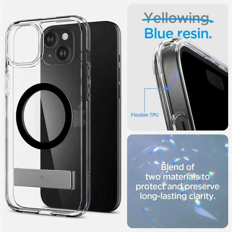 Spigen Ultra Hybrid S (MagFit) dėklas skirtas Apple iPhone 15 Plus, spalva - Juoda
