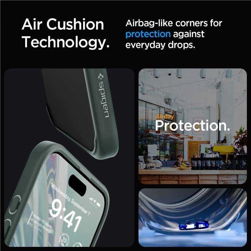 Spigen Ultra Hybrid Matte dėklas skirtas Apple iPhone 15 Pro Max, spalva - Frost Green