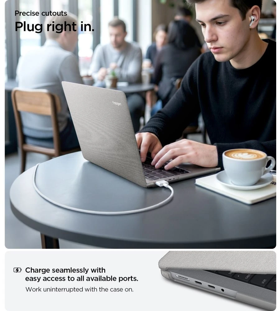 SPIGEN URBAN FIT MACBOOK PRO 14 M1-M5 / M5 PRO / M5 PRO MAX 2021-2026 PILKAS (HEATHER Pilkas)