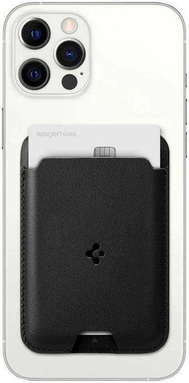 Dėklas Spigen VALENTINUS MAGSAFE UNIVERSAL MAGNETIC CARD HOLDER juodos spalvos