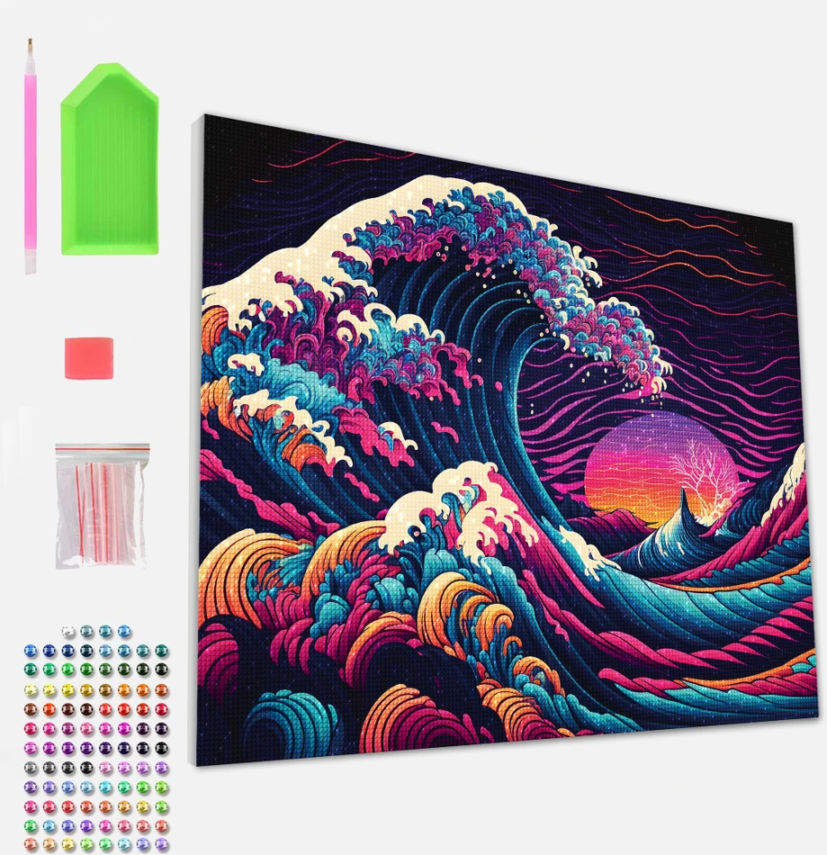 Splat Planet deimantinė dėlionė DIDŽIOJI BANGA 30x40 cm