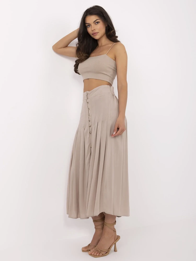 Spódnica-D73761M50187B-ciemny bezowy