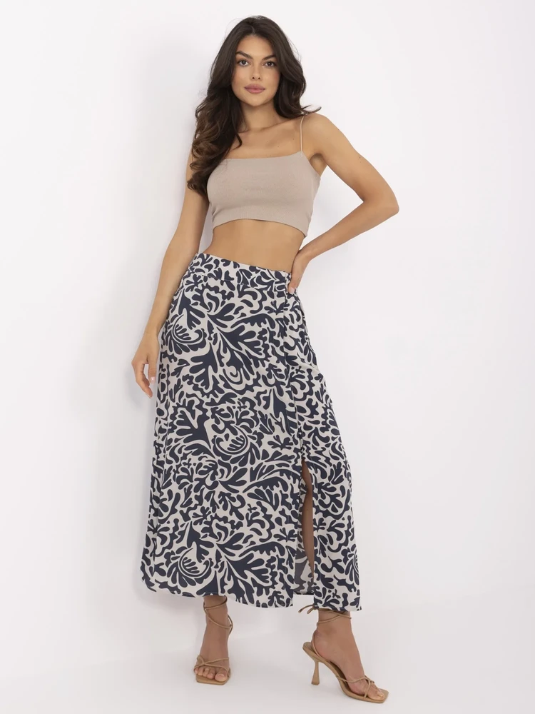 Spódnica-D73771M50222B-tamsiai mėlyna