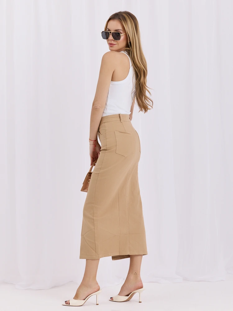 Spódnica-HM-SD-MC6290.49-camelowy