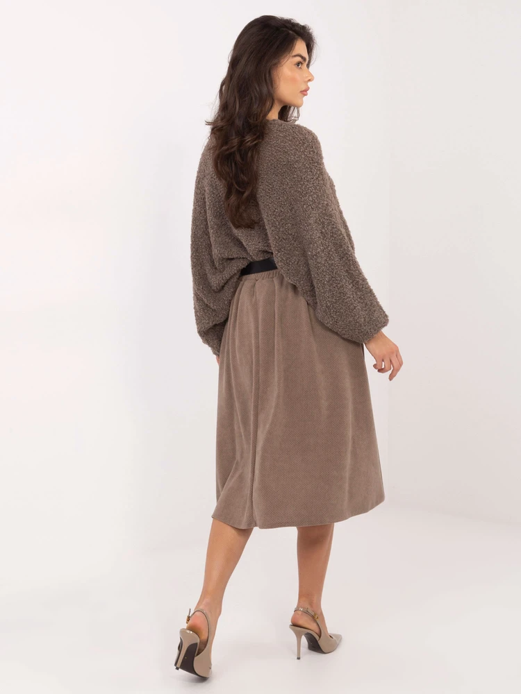 Spódnica-IT-SD-FL9838.49-ciemny bezowy