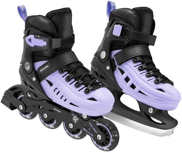 Pačiūžos - riedučiai Spokey 4ONE, juodi/violetiniai, 39-43