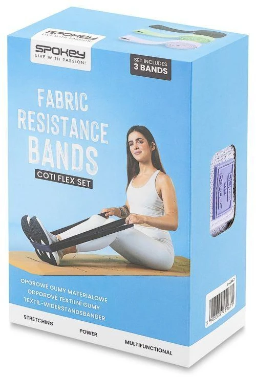 Trijų skirtingo pasipriešinimo lygio juostų rinkinys Spokey COTI FLEX SET