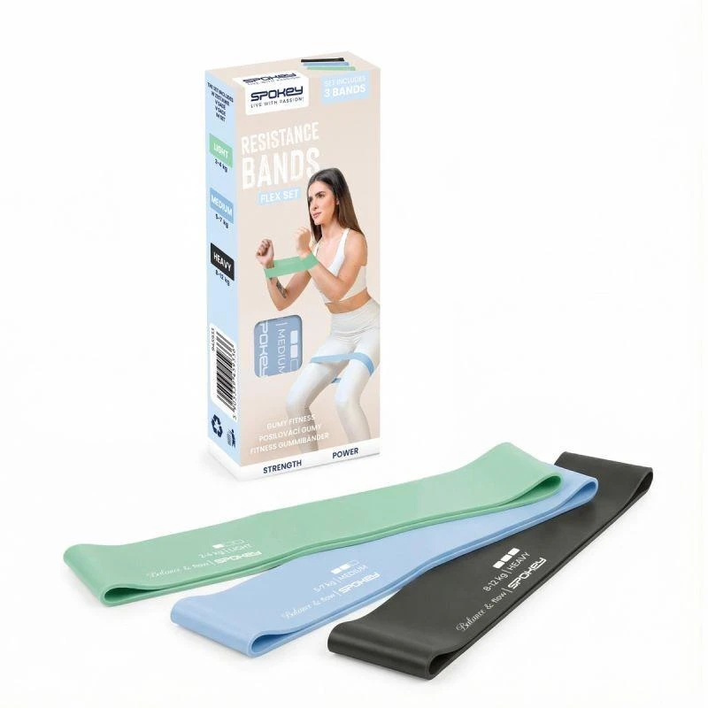 Pasipriešinimo gumų rinkinys Spokey FLEX SET, 3 vnt.