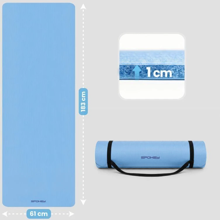 Gimnastikos kilimėlis 183 x 61 x 1 cm Spokey SOFTMAT