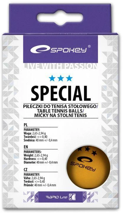 Stalo teniso kamuoliukai Special Spokey 6vnt. oranžiniai
