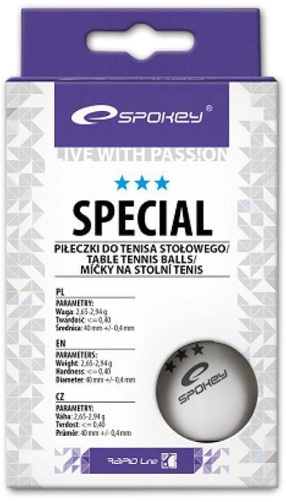 Stalo teniso kamuoliukai Spokey Special, 6vnt