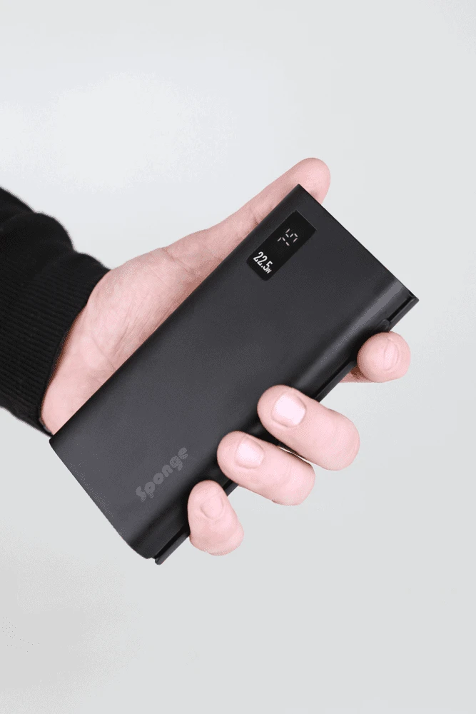 "Sponge Energy 20000 QC" 22,5 W, du USB A ir vienas USB C prievadai