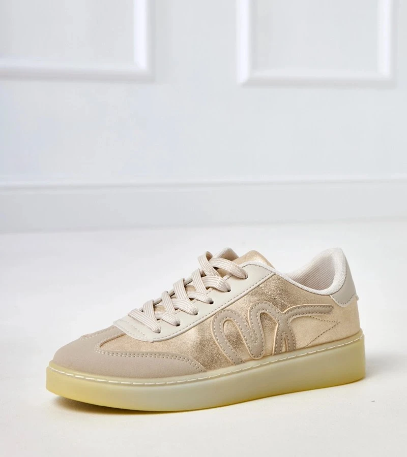 Sportbačiai moteriški smėlio aukso spalvos platforma Izabell