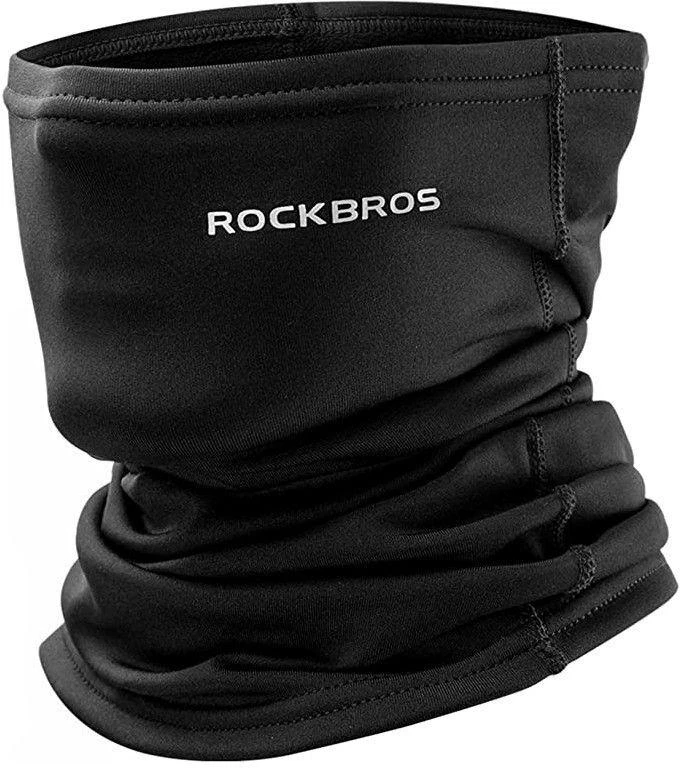 Multifunkcinė kaklo mova iš 100 % poliesterio, juoda Rockbros