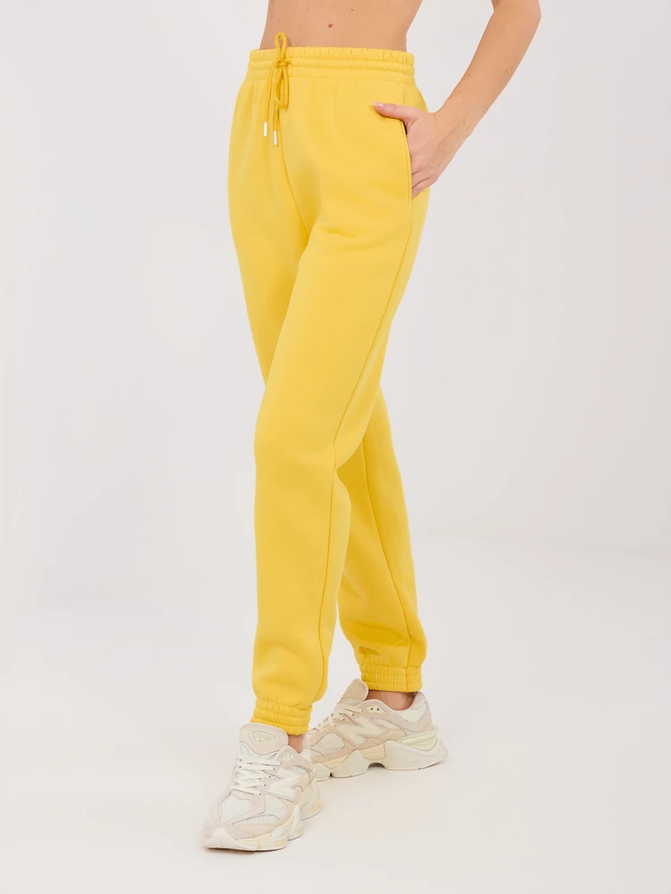 Sportinės kelnės-CLM-DR-1107.98-geltona