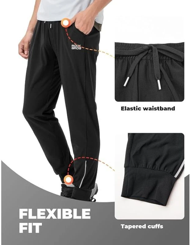 Sportinės kelnės Rockbros, juodos, 2XL