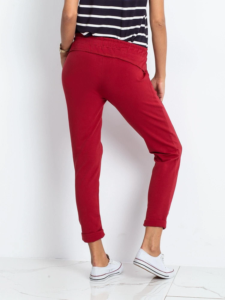 Sportinės kelnės-RV-DR-3589.06X-bordo