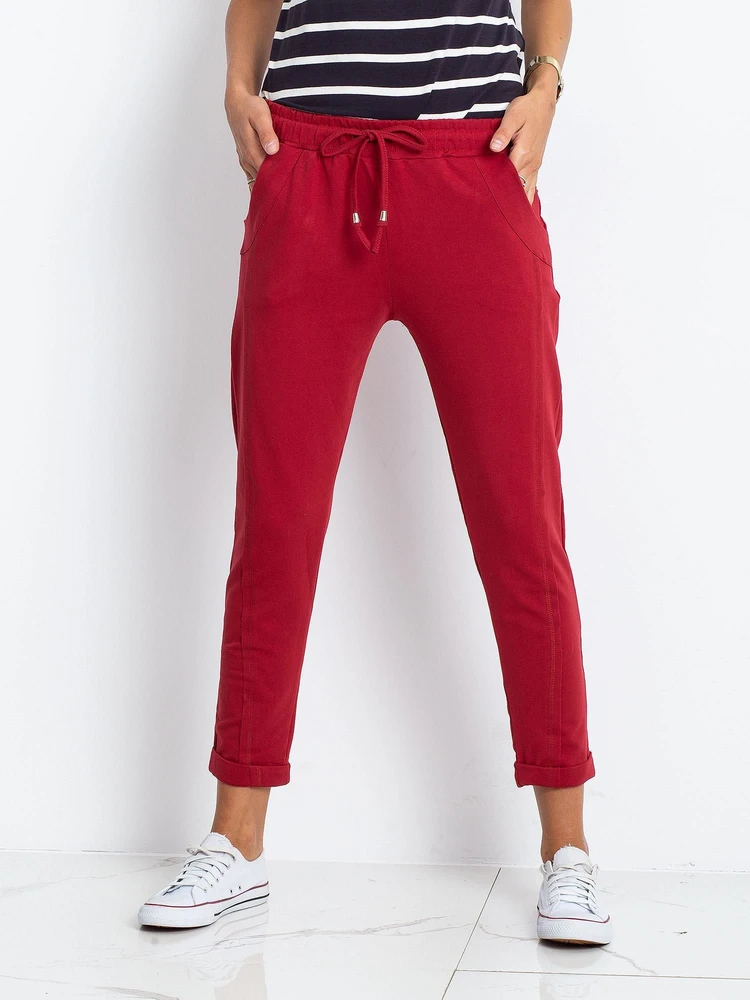 Sportinės kelnės-RV-DR-3589.06X-bordo