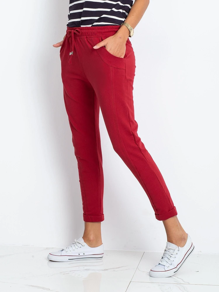 Sportinės kelnės-RV-DR-3589.06X-bordo
