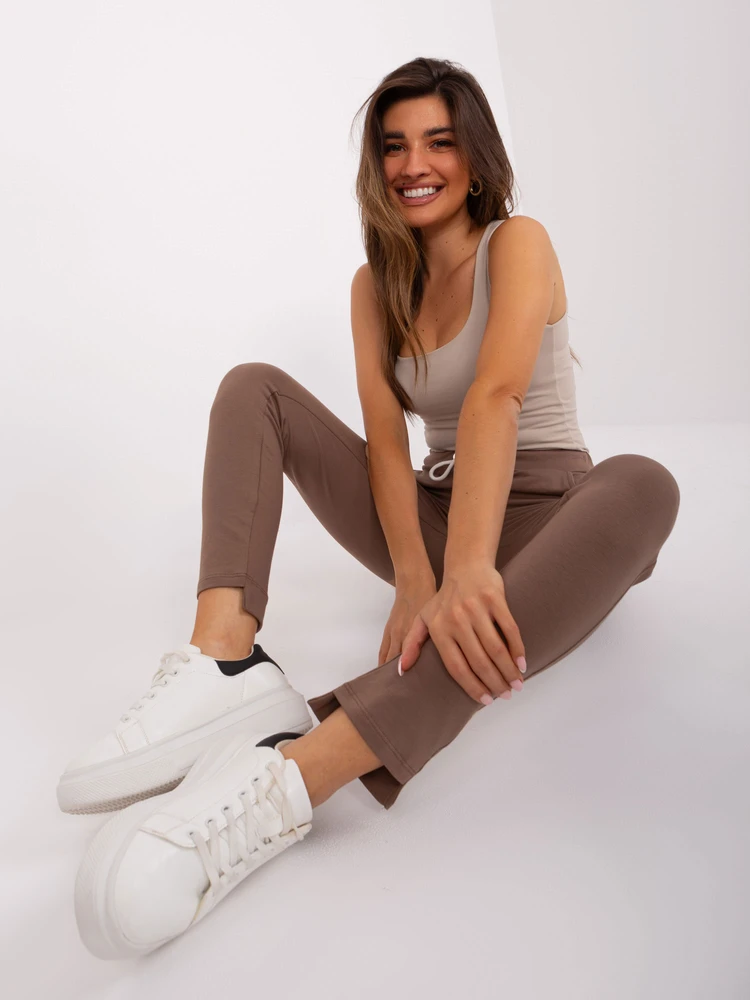 Sportinės kelnės - RV-DR-8370-1.57P - rudos
