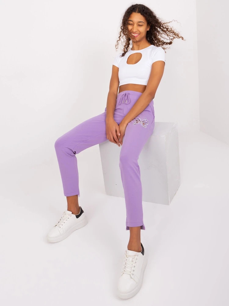 Sportiniai kelnaitės-RV-DR-8835.10-violetinė