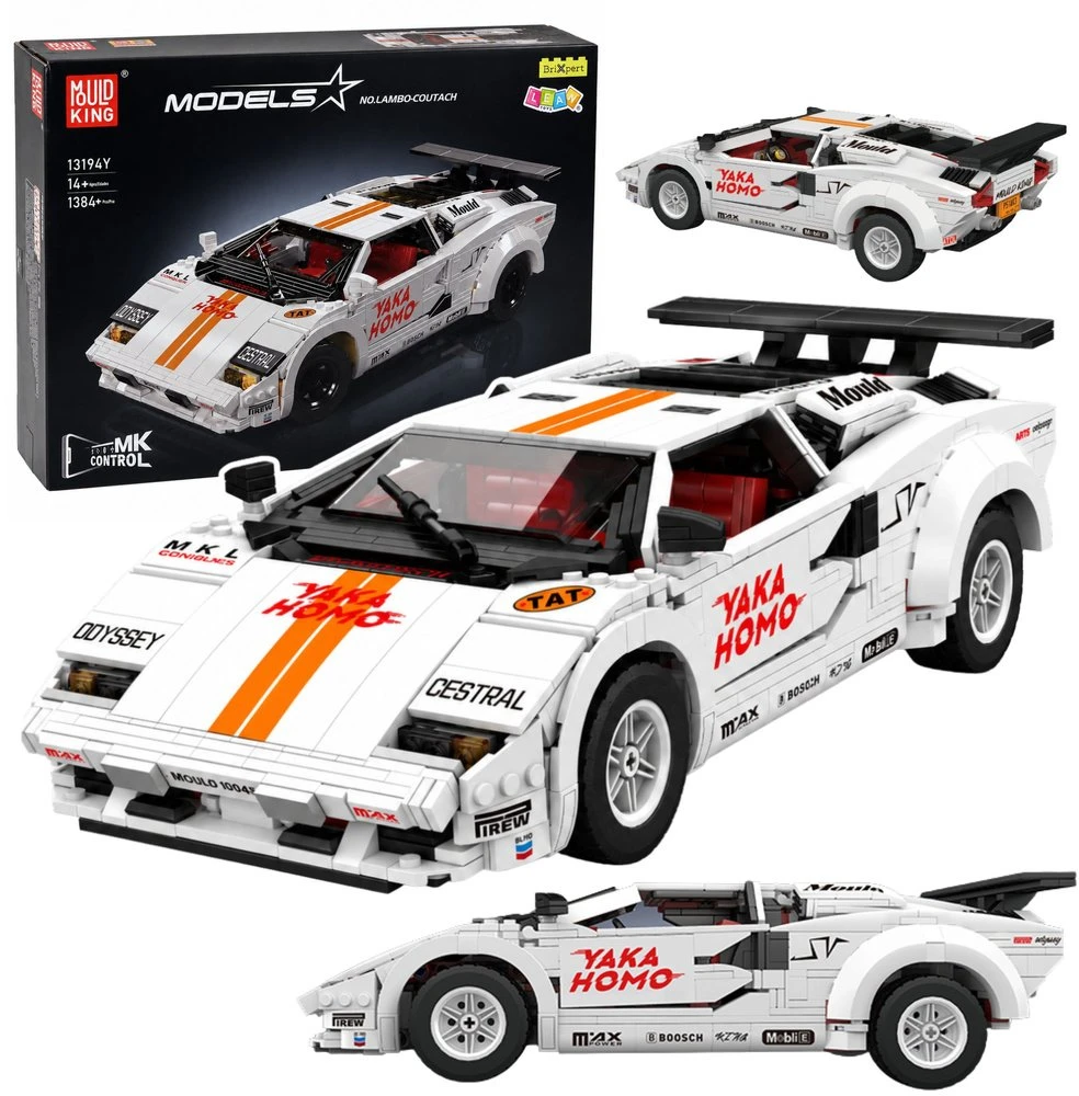 Lean Toys RC statybinės kaladėlės baltos 1384 vnt.