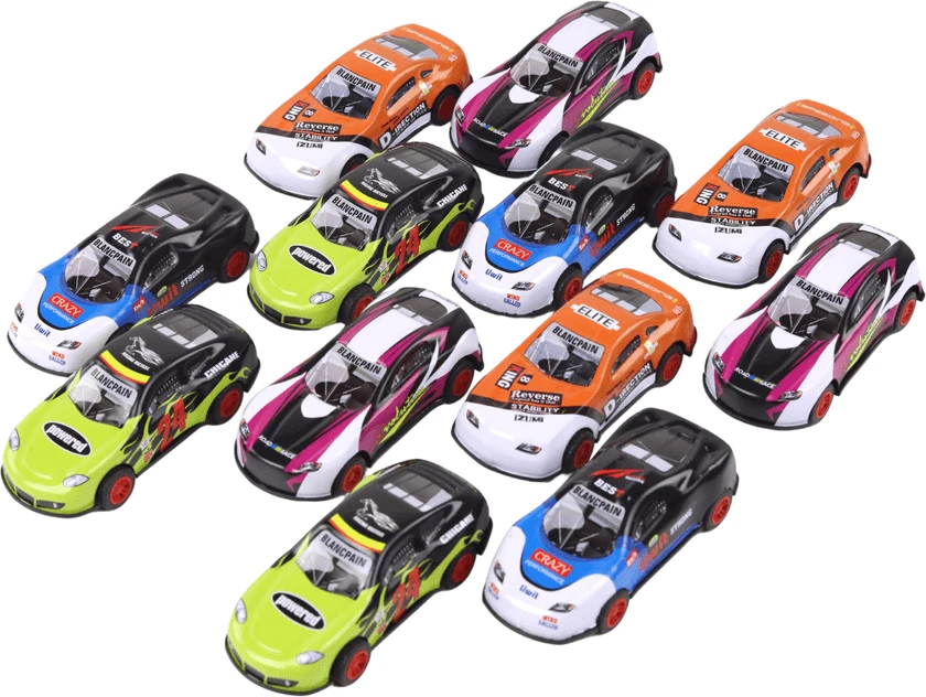 Lean Toys Sportinių mašinėlių rinkinys vaikams, 12 vnt.