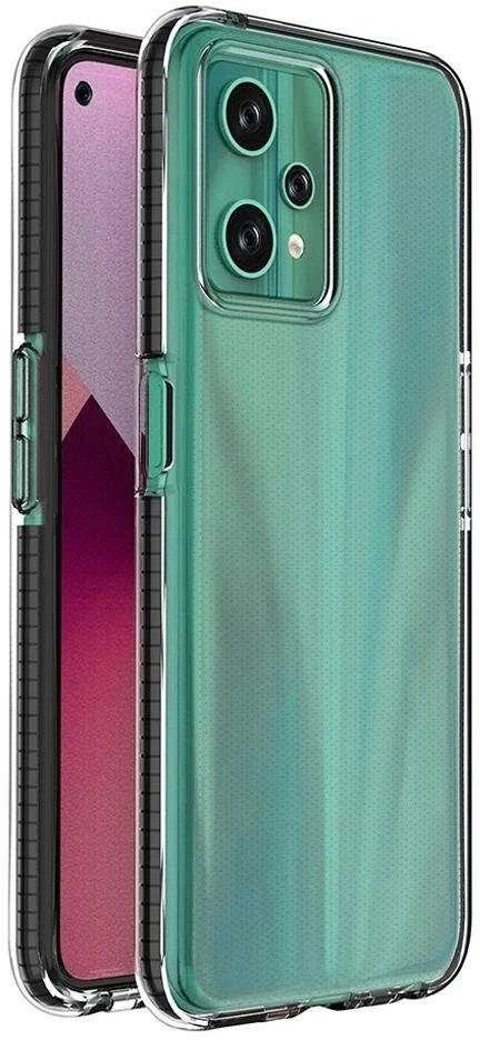 Hurtel Spring dėklas su spalvotu rėmeliu skirtas Realme 9 Pro, juodas