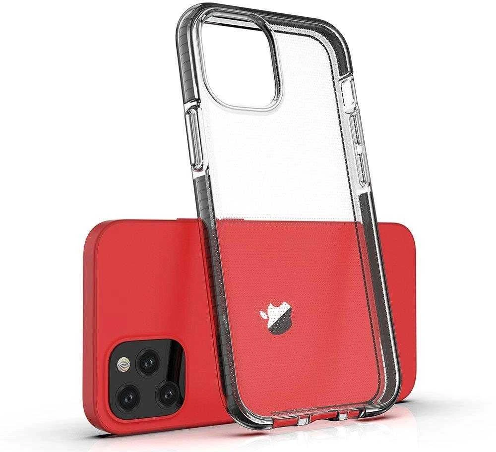 Hurtel Spring dėklas su spalvotu rėmeliu skirtas iPhone 13 mini, šviesiai mėlynas